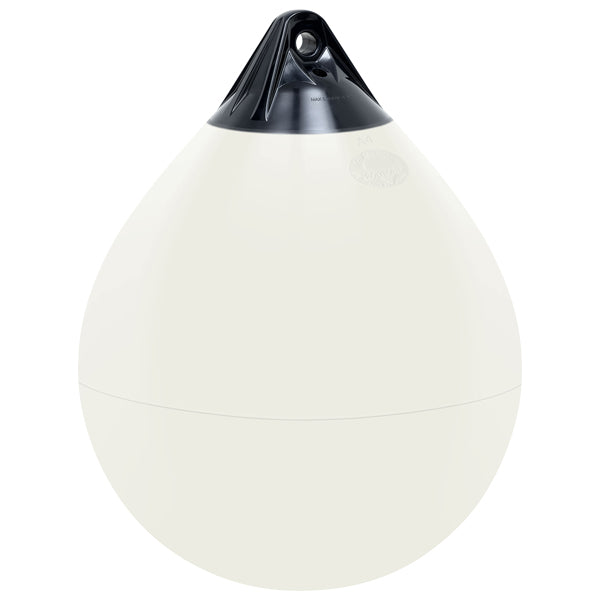 Polyform A0 spherical fender 210 x 280mm white with black top