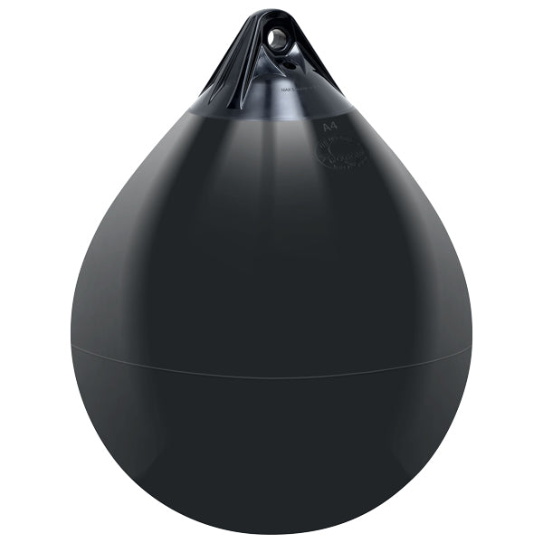 Polyform A0 spherical fender 210 x 280mm black with black top