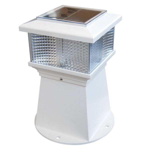 Dock lamp post, solar cell, LED, 25 cm high