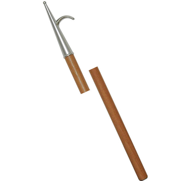 Boat hook varnished wood Ø30mm boat hook tip SS 260cm