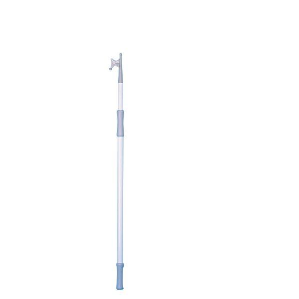 Båtshake justerbar vit Ø25/30mm 120-210cm