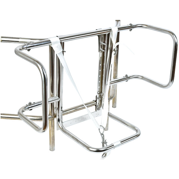 Cradle for liferaft guardrail, RF steel, guardrail mounting