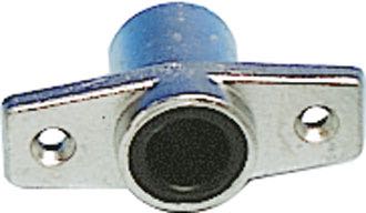 Oarlock socket 2 1/4" for flush mounting, aluminum open bottom, 1 piece