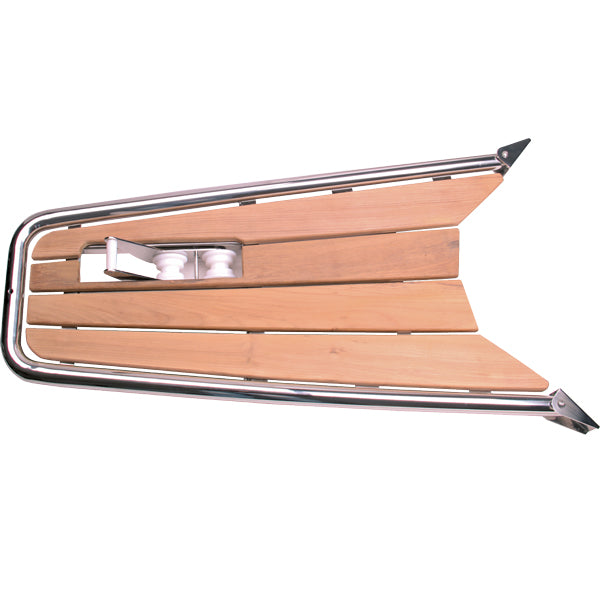 Bowsprit, teak with anchor roller 140x52cm Ø42mm tube