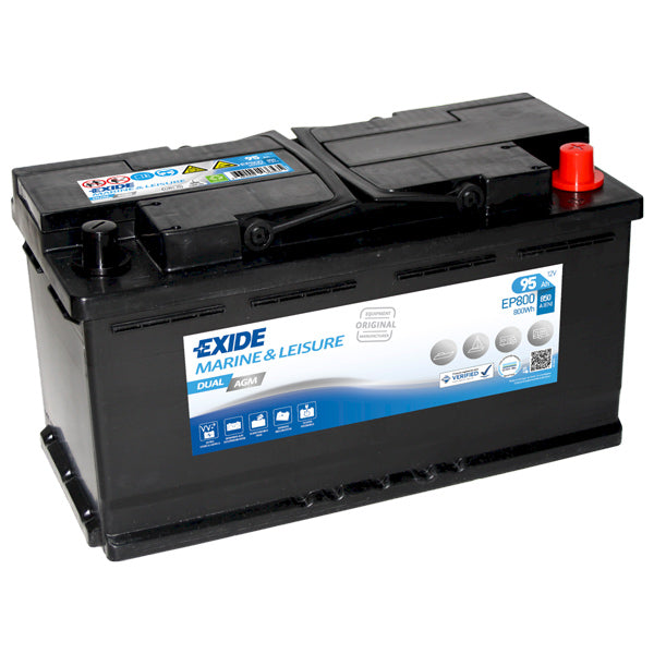 Exide Battery dual AGM 850CCA - 95Ah