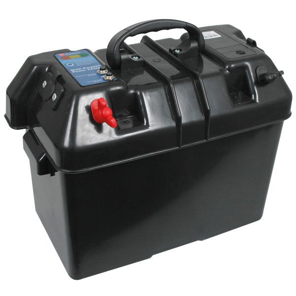 Deluxe battery box with handle for max 60 Amp consumption