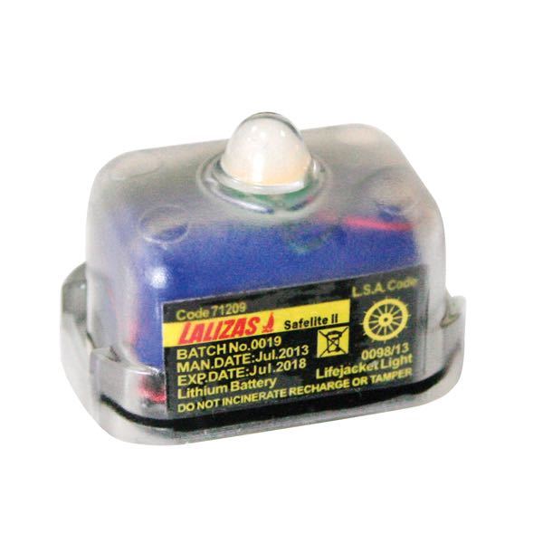 Emergency light for inflatable lifejackets with clips, SOLAS approved