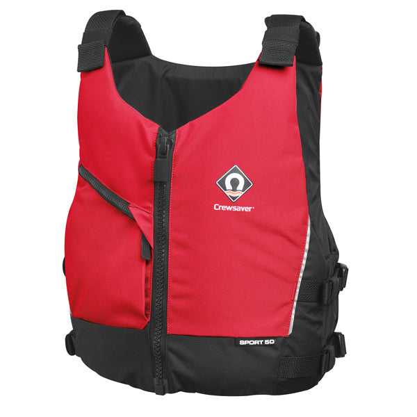 Crewsaver Sport 50N flytväst, röd S/M bröstmått 86-99cm