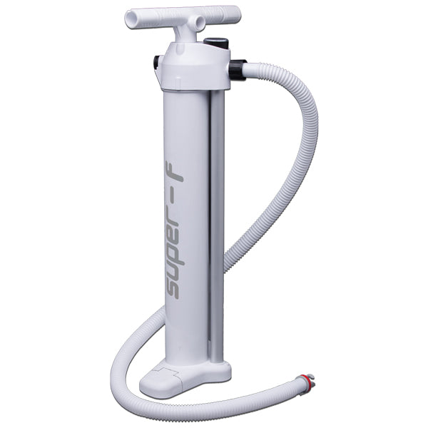 Super-F Hand pump with pressure gauge for SUP 2 bar 2x2100cc White