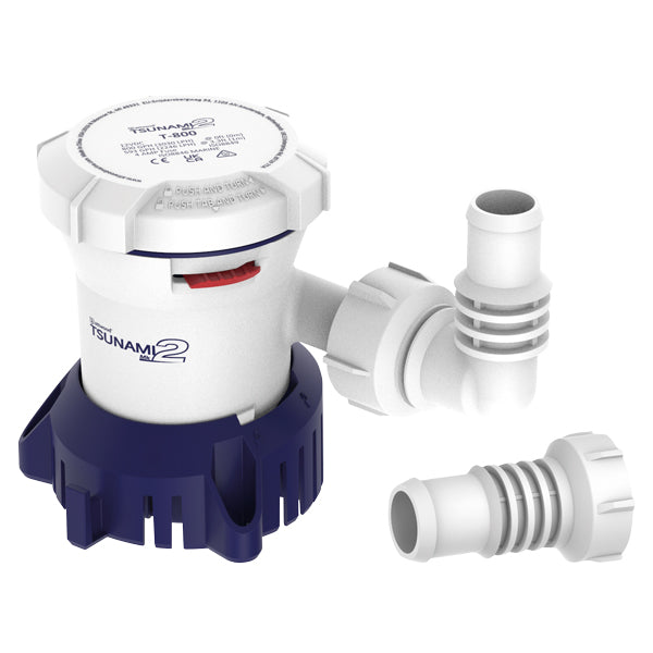 Attwood T800 mk2 Bilge Pump 12V incl 2 hose connections
