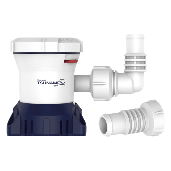 Attwood T800 mk2 Bilge Pump 12V incl 2 hose connections
