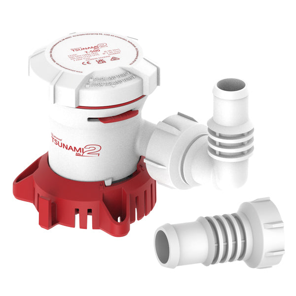 Attwood T500 Mk2 Bilge Pump 12V incl. 2 Hose Connections