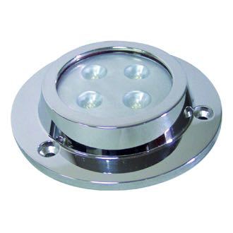 Underwater light surface mounted 8-30V 4 LED blue