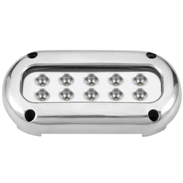 Surface-mount underwater light 25.2 W 10-30 V 10 LED white