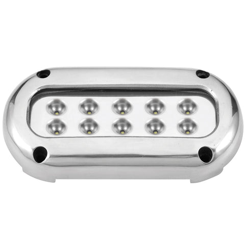 Undervattensbelysning utanpåliggande 25,2 W 10-30 V 10 LED blå