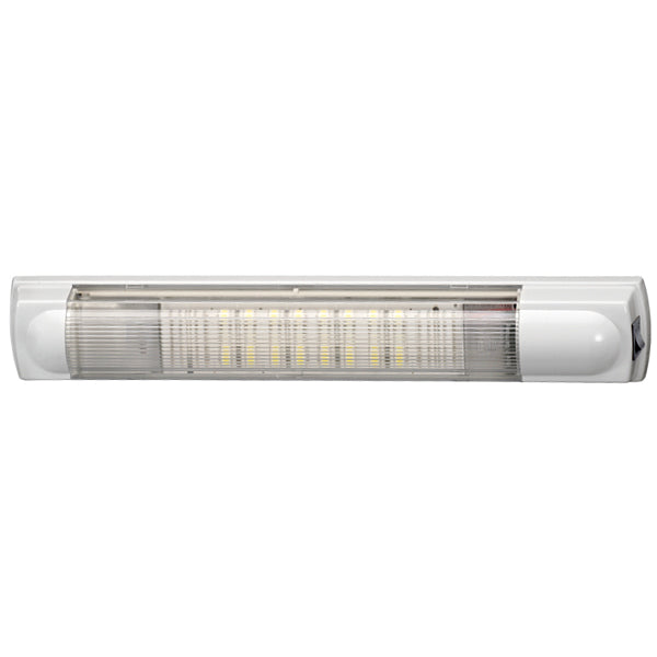 Hella white LED fluorescent light fixture with switch 10-31V 3.5W