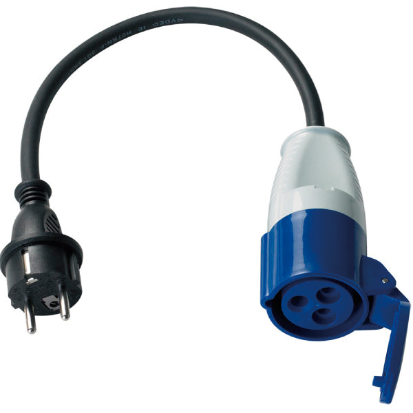 Cee 220V female to standard female - 0.50 m cable 2.5 mm2