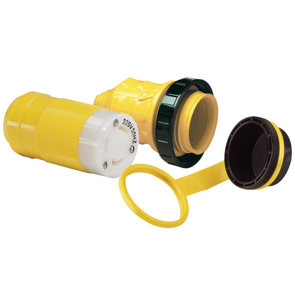 Marinco shore power connector 32Amp with cover and sleeve
