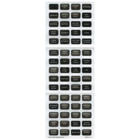 Blue Sea Systems Contura etikett-kit svart