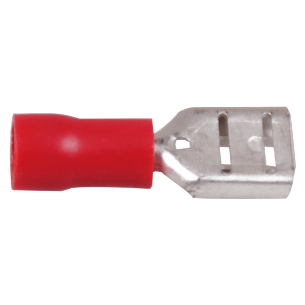 Female Spade Connector Red 6.4x0.8 mm-100
