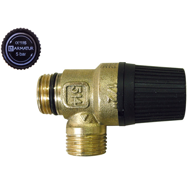 Isotemp safety valve square 16 l 5.0 kg/cm2