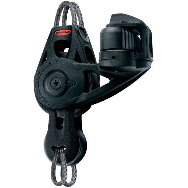Ronstan Orbit fiddle block with dog and cleat