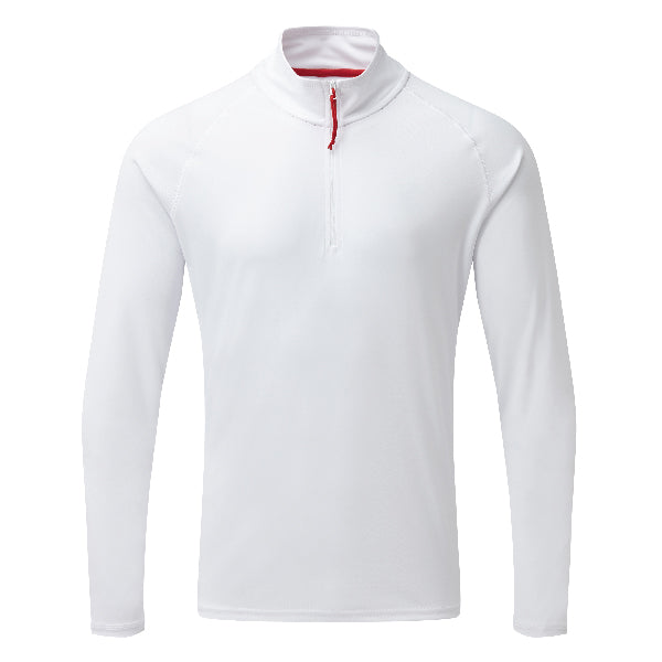 Gill UV009 Men's UV Long Sleeve Zip T-shirt White size S