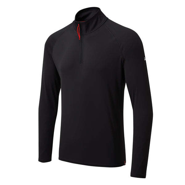 Gill UV009 Men's UV Long Sleeve Zip T-shirt Black size S