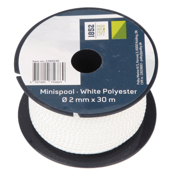1852 Mini-reel white polyester Ø2mm x 30m 18 pcs/pack