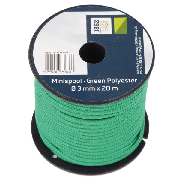 1852 Mini Spool Green Polyester Ø3mm x 20m 9pcs/pack