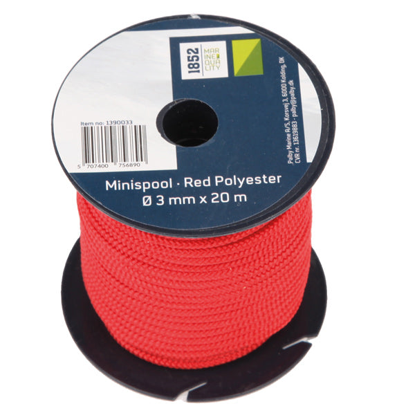 1852 Mini-reel red Polyester Ø3mm x 20m 9pcs/pack