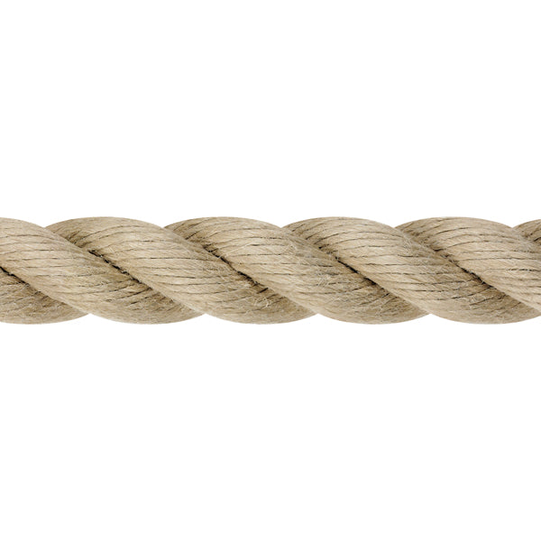 Räckeslina hampa 4-slagen Ø36mm 6 meter