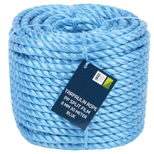 Tarpaulin Rope PP Blue 8mm 30m