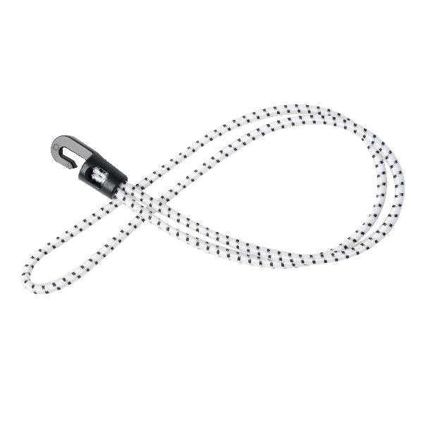 Elastic cord with hook Ø4mm white 50cm pack of 4