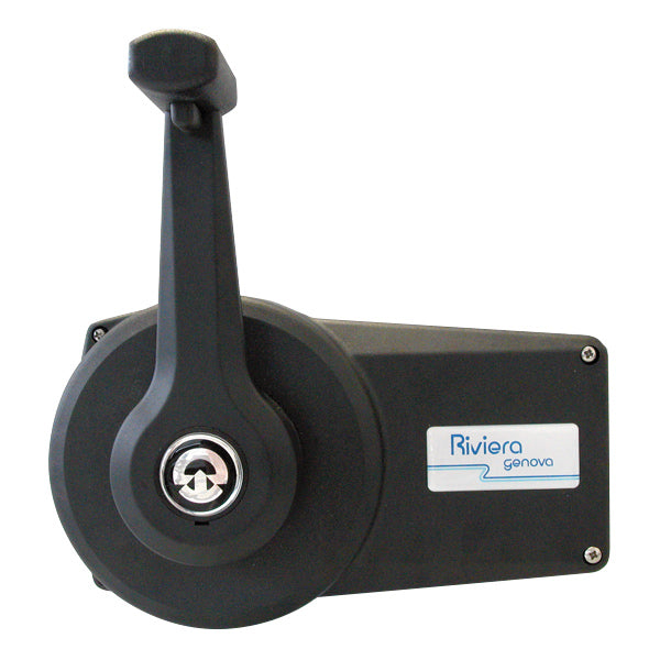Riviera single-lever control box, black, with detent