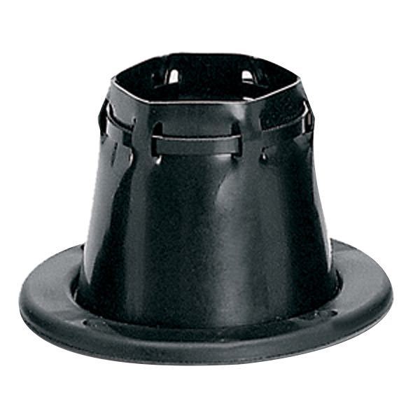 Rubber bellows, black, Ø105 mm with strip