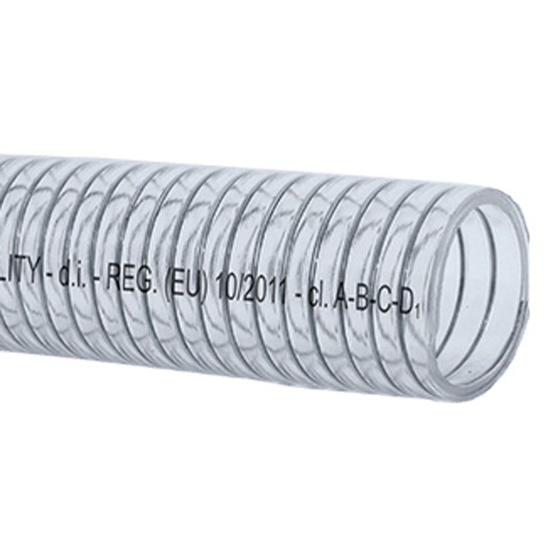 Suction and pressure hose, clear 12mm, 3m roll