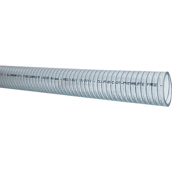 Suction and pressure hose, clear 51mm, roll 3m