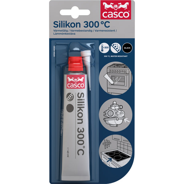 Casco Silicone 300°C Black Liquid Gasket 40ml.