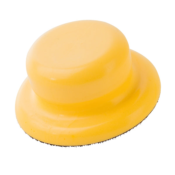 1852 yellow hand polishing pad with Velcro Ø125mm