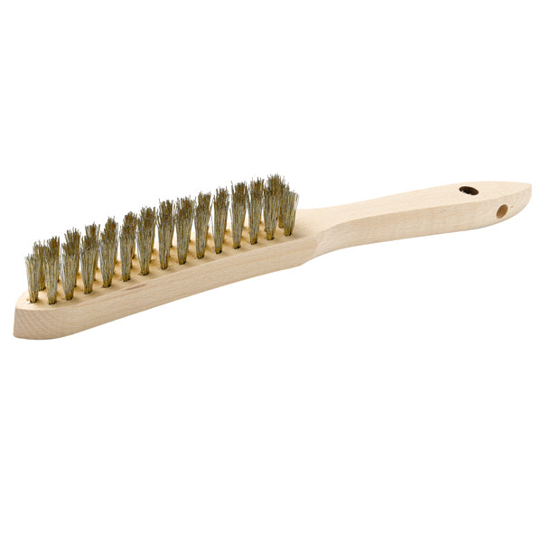 Steel brush 3 rows brass