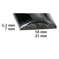 Fender strip RF 18 mm half-round, 3 m