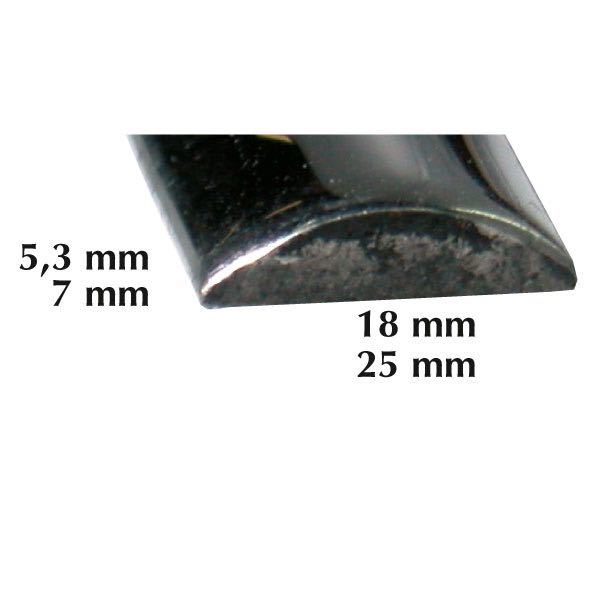 Fender strip RF 18 mm half-round, 3 m