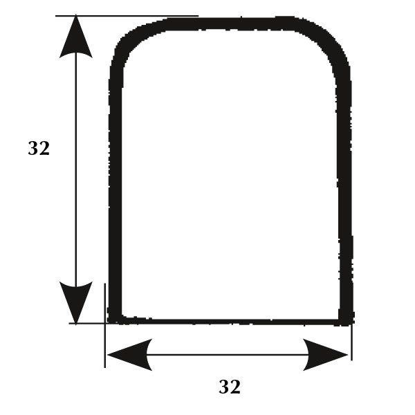 Middle piece w=32 l=80 h=32 mm