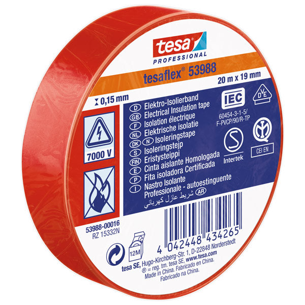 Tesa Insulating Tape red 20x19mm
