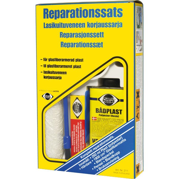 Repair kit - 250ml polyester - 20 x 90cm fibreglass fabric