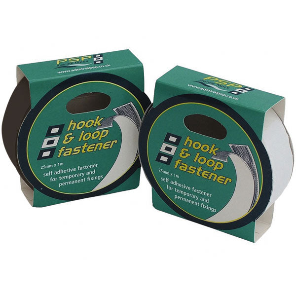 Psp hook and loop strap black 25 mm x 1 m
