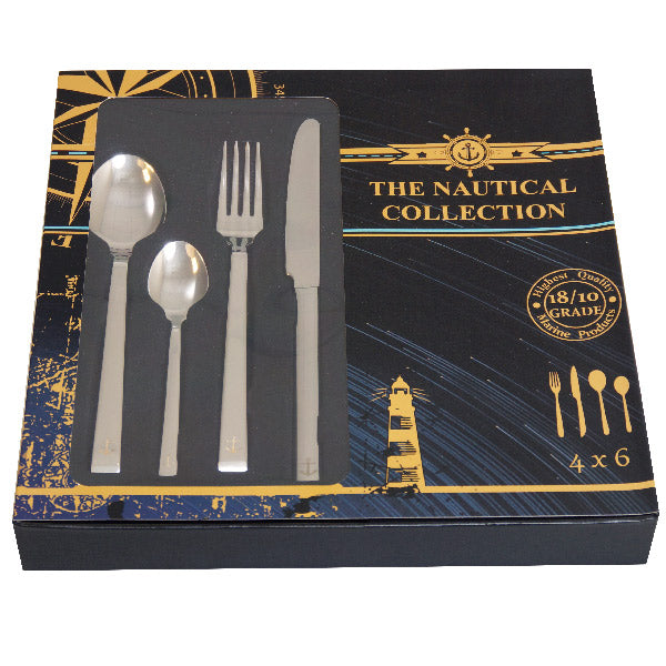 Anchor cutlery set stainless steel 24 pieces