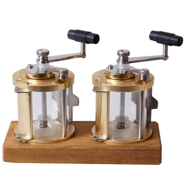 Salt & pepper mill, fish wheel model