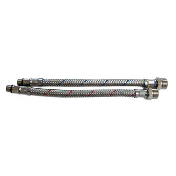 Flexible hose red, M10 male - 3/8" male